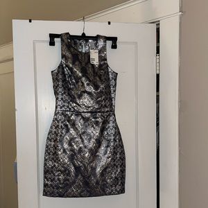 H&M silver metallic dress, nwt